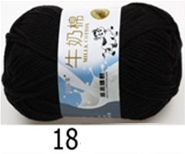 5-Strand Milk Cotton Wool Woven Medium Thickness Doll Slippers Yarn