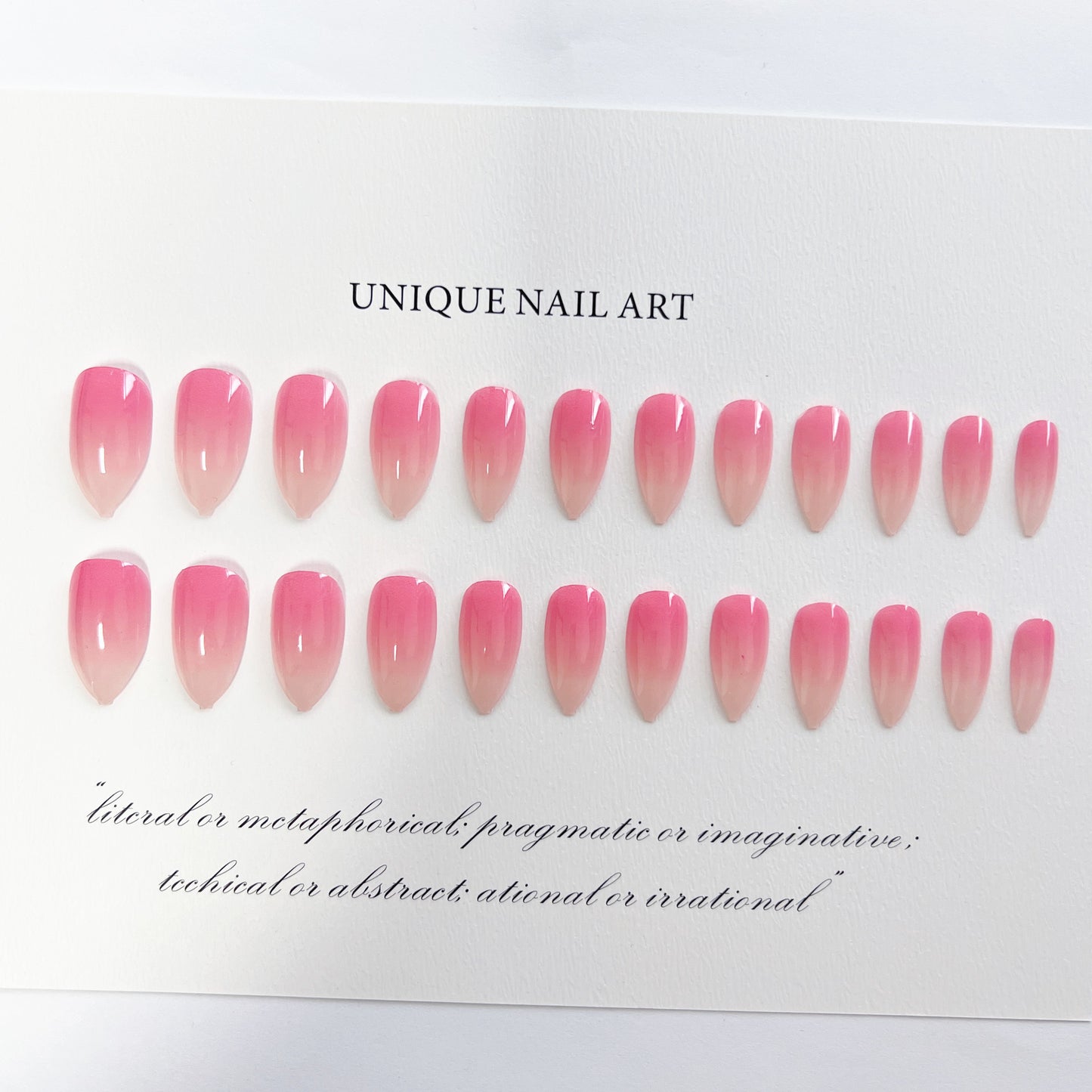 Minimalist French Nail Patch Peach Powder Gradient Apricot