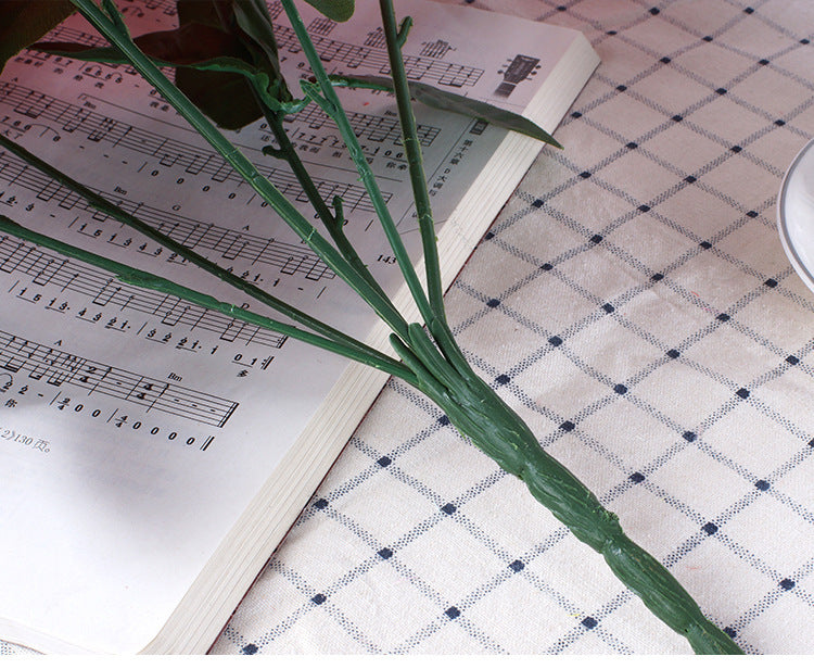 Simulation Poinsettia 7-Heads Decorative Christmas Flowers