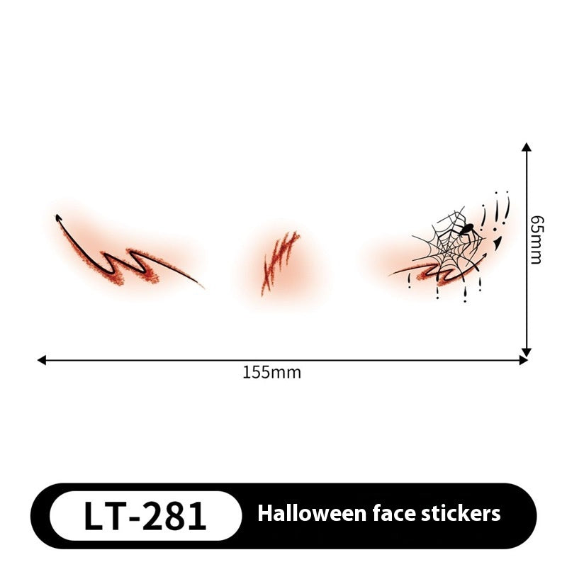 Halloween Makeup Stickers Dress Up Cute Painted