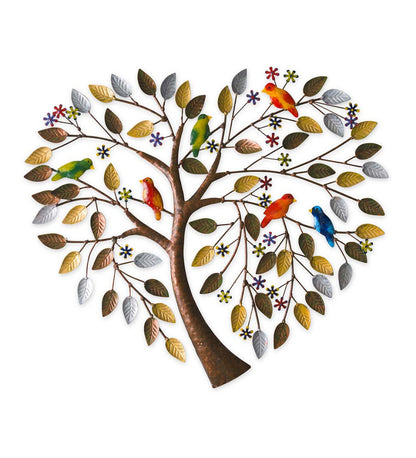 Metal Wall Art Heart-shaped Tree Of Life Ornament