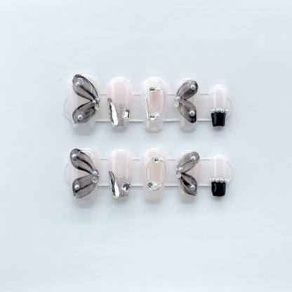 Naked French Dance Shoes Halo Dyed Nail Patch