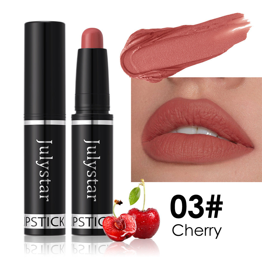 Matte Finish Makeup Lipstick Rotating Velvet Lasting No Stain On Cup