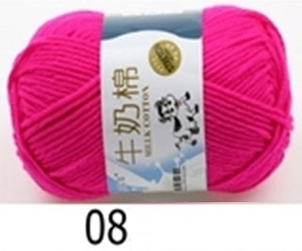 5-Strand Milk Cotton Wool Woven Medium Thickness Doll Slippers Yarn