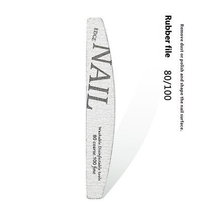 Manicure Nail File Polish Rub Pieces Nail Scissors Sponge Rub Burnishing Stick Nail Beauty Tool Set