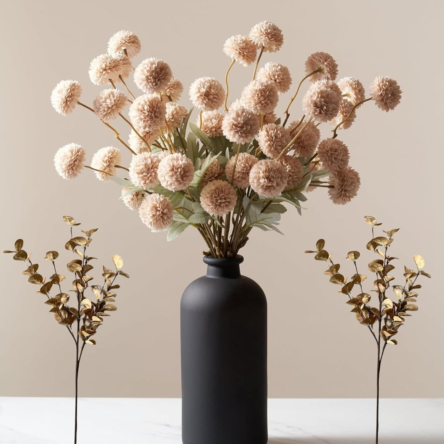 5 Autumn Dandelion Fake Flower Decoration Artificial Flowers