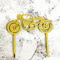 Motorcycle Car Birthday Cake Insertion Party Decoration
