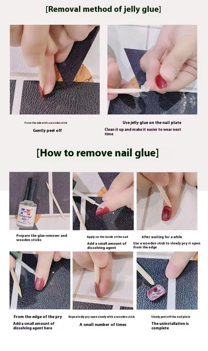 Handmade Wearing Nail Summer Sweet Bean Nail Enhancement