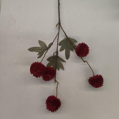 5 Autumn Dandelion Fake Flower Decoration Artificial Flowers