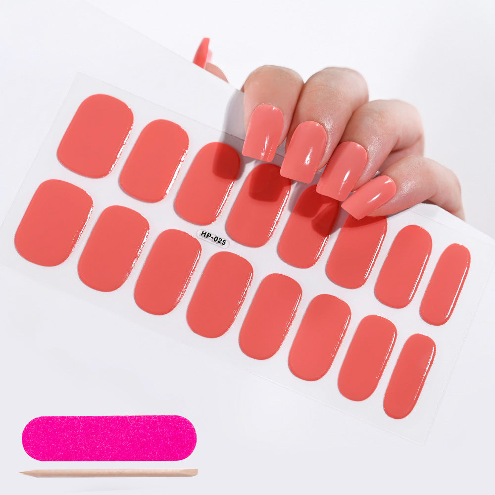 Waterproof And Durable Second Generation Semi-cured UV Nail Beauty Stickers