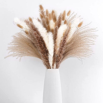 PAMPAS Bohemian Decorative Reed Rabbit Tail Grass Mix And Match Dried Flowers Bouquet