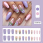Wonderful Embossed Flower Fake Nail Tip