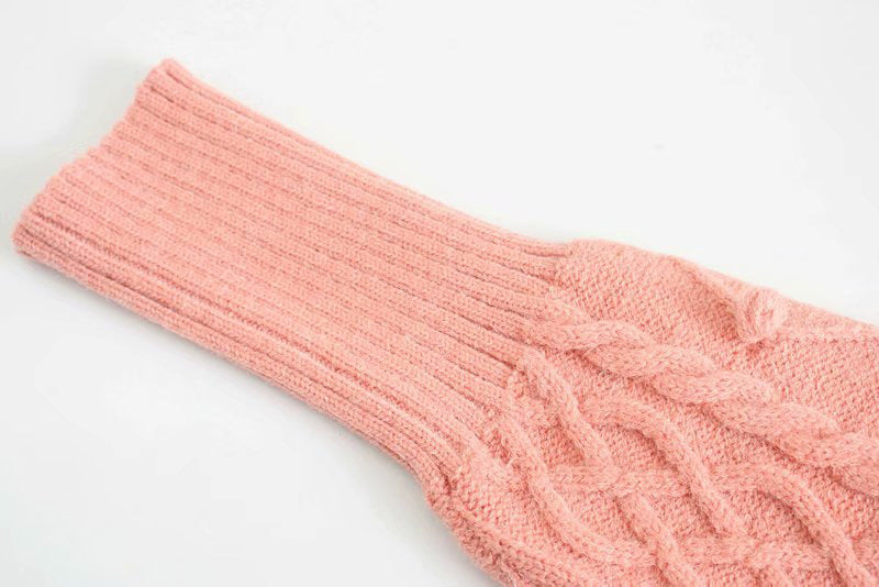 Three-dimensional Yarn Ball Twist Knit Sweater Sling