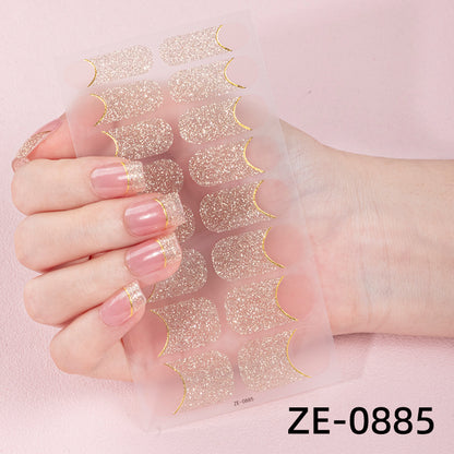 Gradient Onion Powder French Nail Applique Nail Stickers