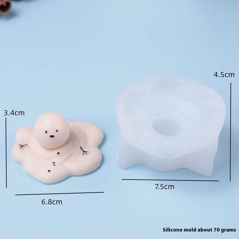Cute Bear Candle Cake DIY Birthday Aromatherapy Candle Silicone Baking Mold