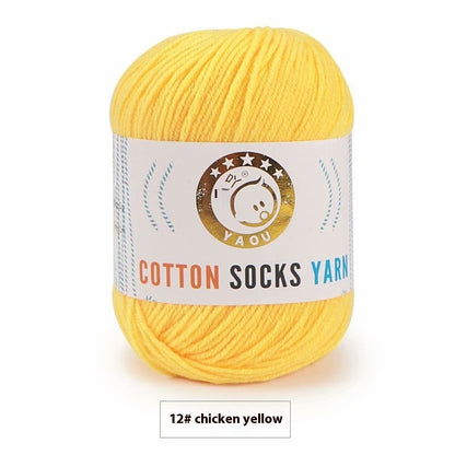 3-strand Combed Cotton Wool DIY Handmade Doll Toys For Babies And Children Yarn 50g