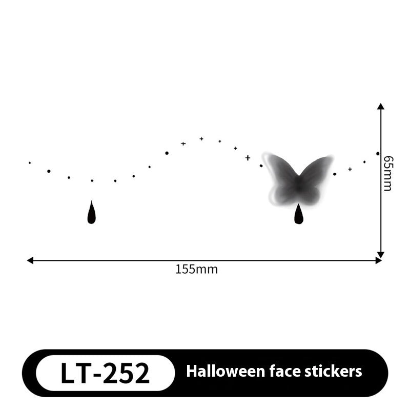 Halloween Makeup Stickers Dress Up Cute Painted