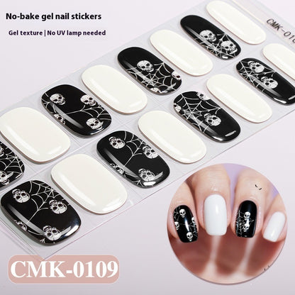 New Halloween Luminous Baking-free Gel Nail Stickers