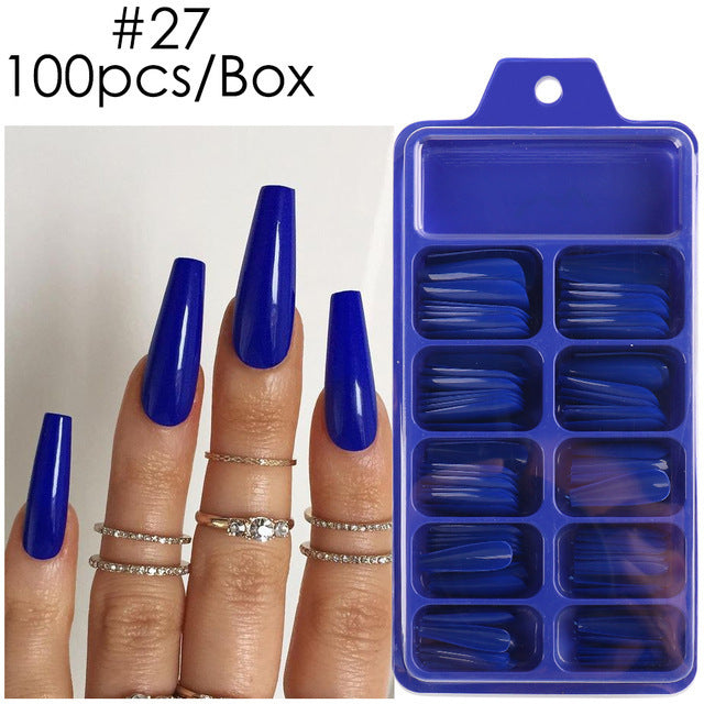 Blue Box Full Paste Wear Long Ballet Nail Plate