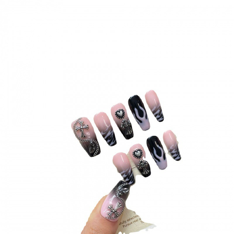 New Stickers Finished Product Fake Nails Long Handmade Manicure