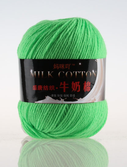 3-Strand Milk Cotton Wool DIY Doll Sweater Scarf Hat Cotton Yarn