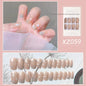 Nail Beauty New Hand-painted Fake Nail Tip Tulip Patch
