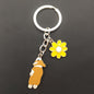 Cute Flowers Corgi Pet Animal Dog Lover Key Chain