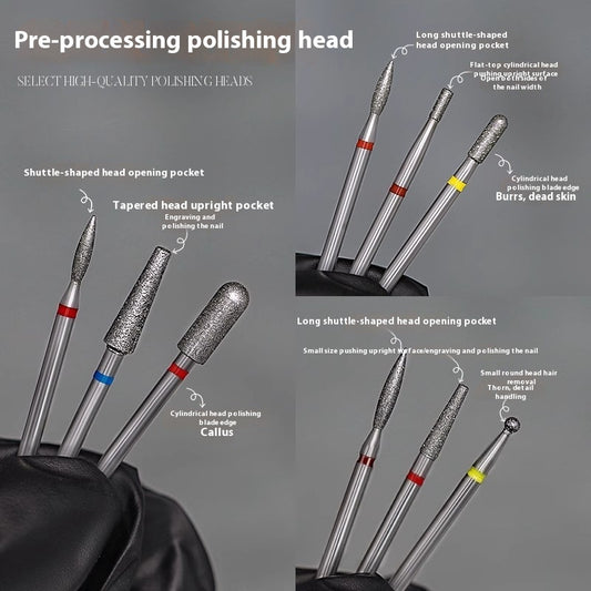 Pre-dismounting Polishing Head Set Of Diamond Sand For Manicure