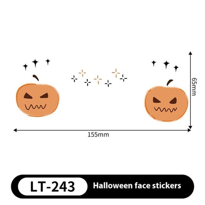Halloween Makeup Stickers Dress Up Cute Painted
