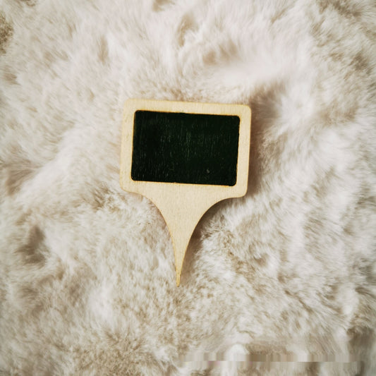Wooden Small Blackboard Cake Insert Cheese Price Tag Square Wood Piece Insert