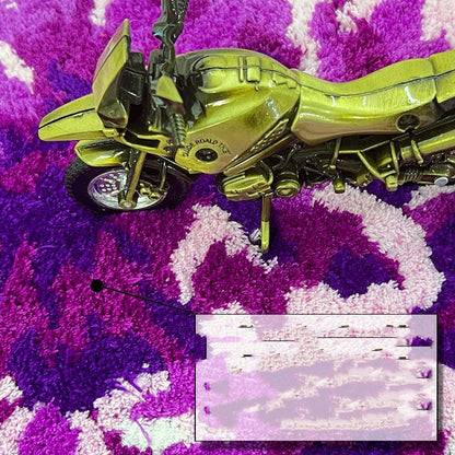 Round Brassica Oleracea Flowers Pile Floor Covering