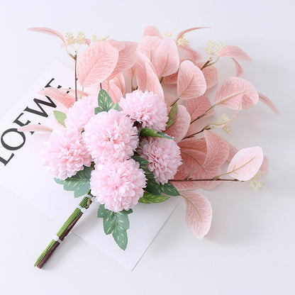 Artificial Faux Flowers Nordic Holding Ball Chrysanthemum Bouquet