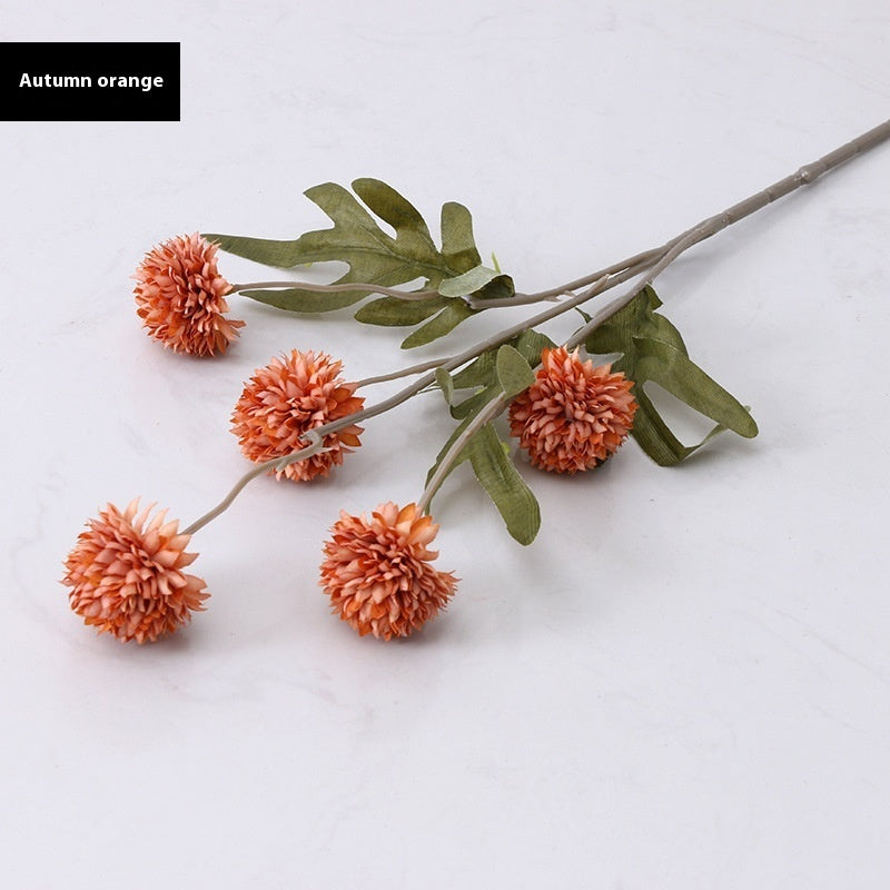 5 Autumn Dandelion Fake Flower Decoration Artificial Flowers