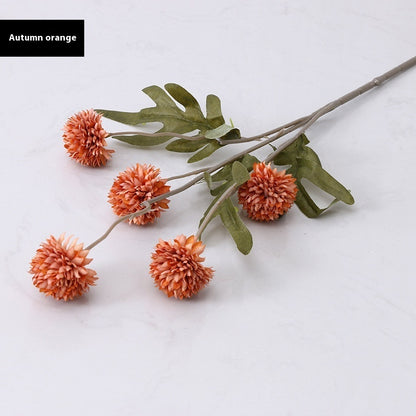 5 Autumn Dandelion Fake Flower Decoration Artificial Flowers