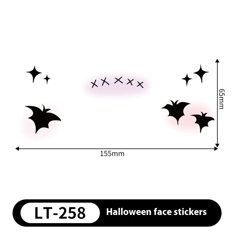 Halloween Makeup Stickers Dress Up Cute Painted