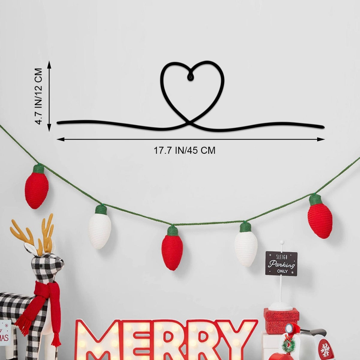 Metal Heart Art Wall Hanging Decorations