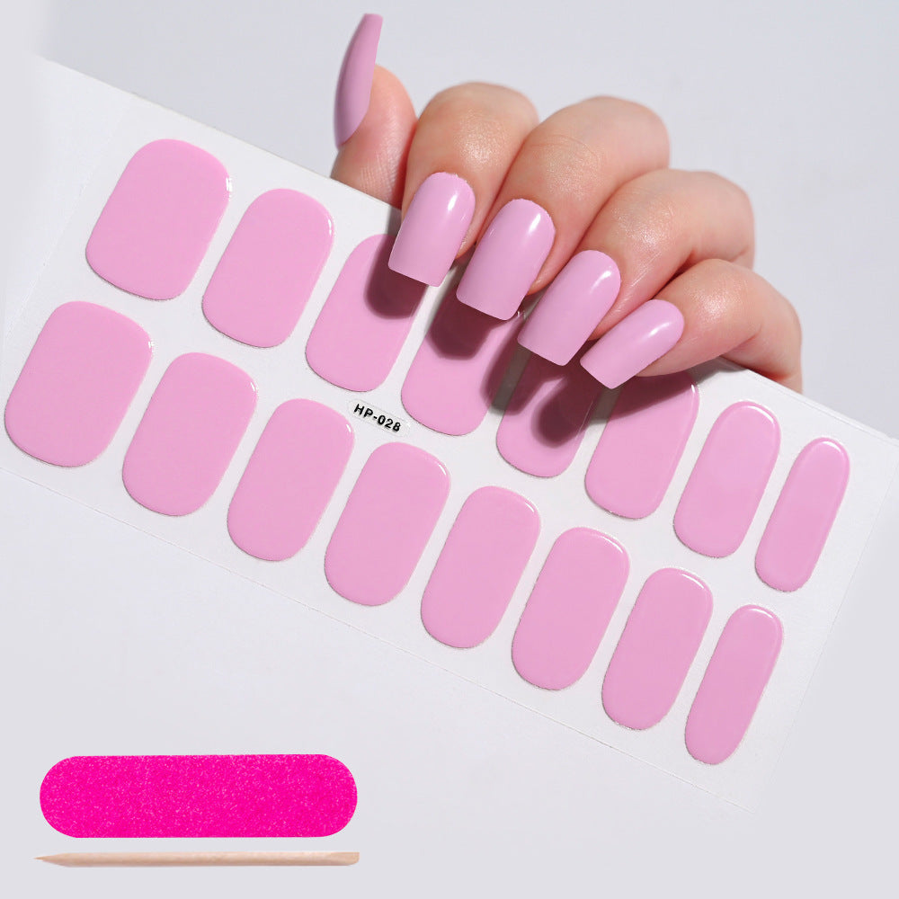 Waterproof And Durable Second Generation Semi-cured UV Nail Beauty Stickers