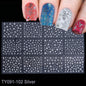 Christmas Laser Snowflake Elk Nail Art Sticker