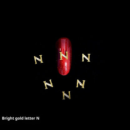 26 Letter Alloy Nail Ornament Nail Crystal