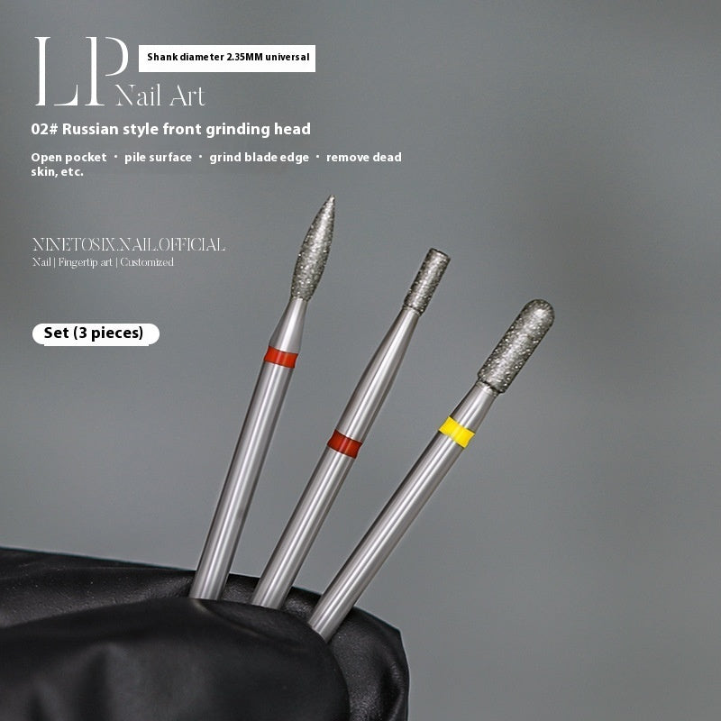 Pre-dismounting Polishing Head Set Of Diamond Sand For Manicure