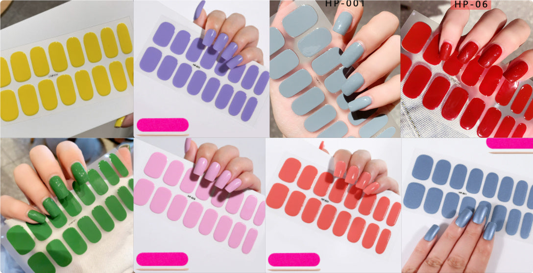Waterproof And Durable Second Generation Semi-cured UV Nail Beauty Stickers