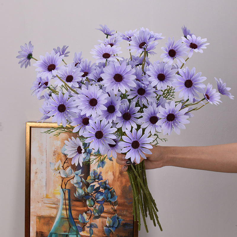 Home Decoration 5 Heads New York Aster Artificial Flowers