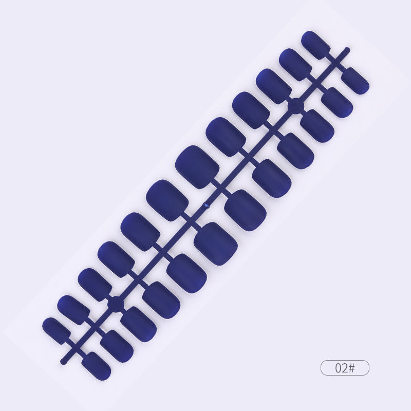 24pcs Solid Color Wear Fake Nail Patches