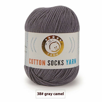 3-strand Combed Cotton Wool DIY Handmade Doll Toys For Babies And Children Yarn 50g