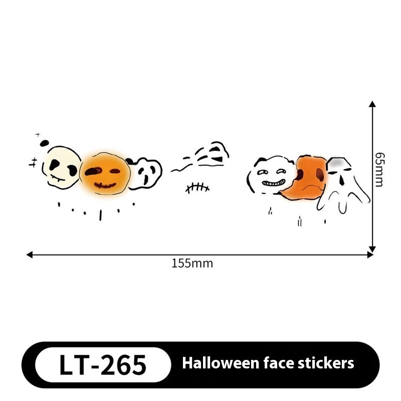 Halloween Makeup Stickers Dress Up Cute Painted