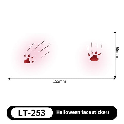 Halloween Makeup Stickers Dress Up Cute Painted