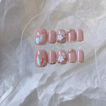 Pearl Floret Removable Nail Patch