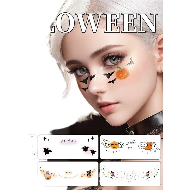 Halloween Makeup Stickers Dress Up Cute Painted
