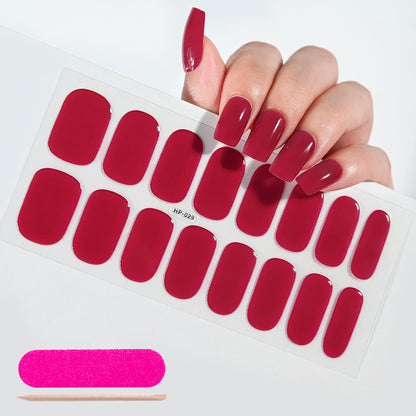 Waterproof And Durable Second Generation Semi-cured UV Nail Beauty Stickers