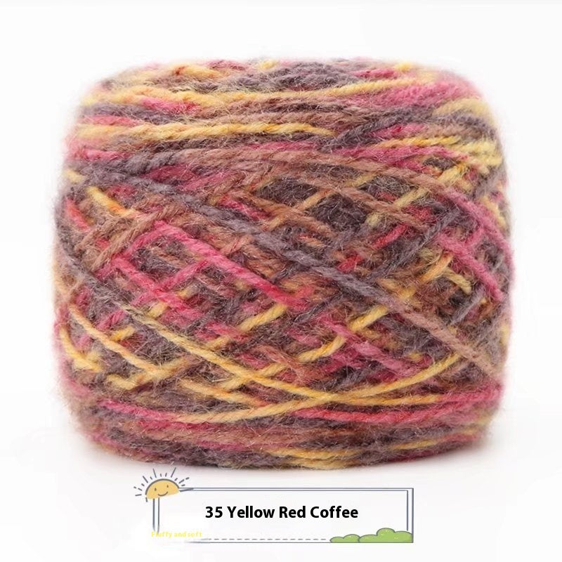 3 Two Groups Of Squirrel-velvet Yarn Hand-knitted Medium Thickness Hat Scarf Coat Waistcoat Cushion Plush Wool 150g